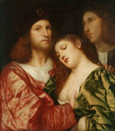 Lovers ca. 1510-1515 attributed to Titian Royal Collection UK JS65